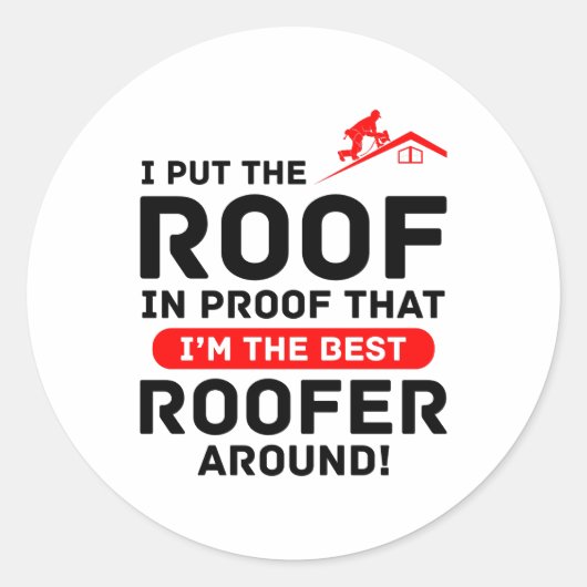 Roofer Humor - Roofing Pro Pride Ronde Sticker (Voorkant)