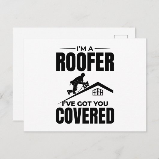 Roofer - Ik heb je overdekt dakbedekking ontwerp Briefkaart (Voorkant / Achterkant)