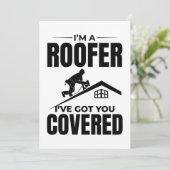 Roofer - Ik heb je overdekt dakbedekking ontwerp Feestdagenkaart (Staand voorkant)