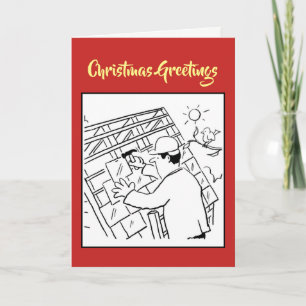 Roofer-kerstKaart Feestdagen Kaart