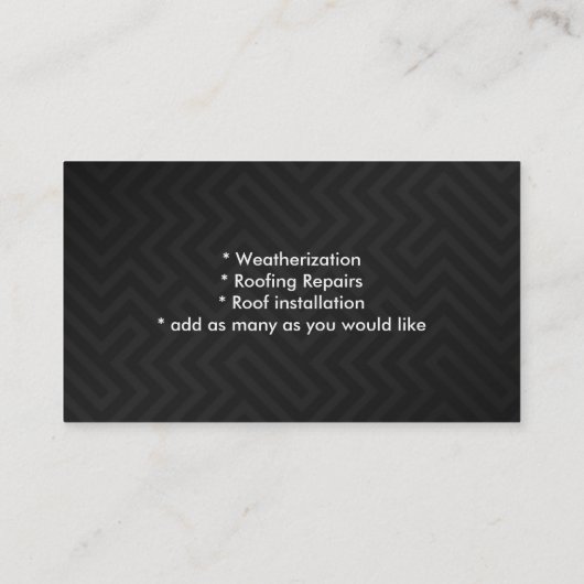 Roofer logo Visitekaartjes (Achterkant)