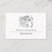 Roofer met Visitekaartje illustratie (Voorkant)