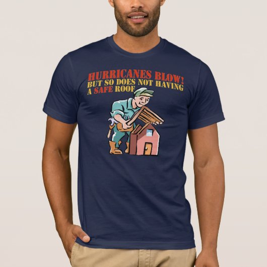 Roofer orkanen blaasspieren Huggen T-shirt (Voorkant)