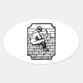 Roofer Ovale Sticker (Voorkant)