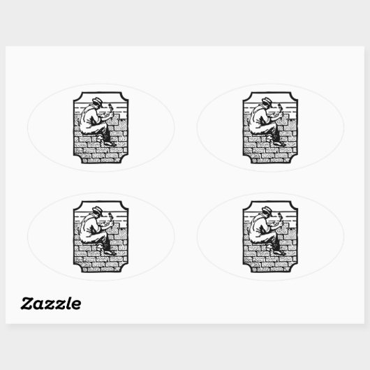 Roofer Ovale Sticker (Vel)