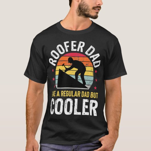 Roofer papa maar koeler grappenmakerij die vaders t-shirt (Voorkant)