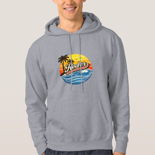 Roofer Retro Sunset Design Hoodie (Voorkant)