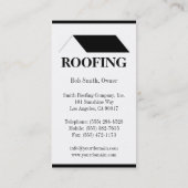 Roofer Roofing Contractor Company Visitekaartje (Achterkant)