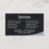 Roofer Roofing Professional Visitekaartje (Achterkant)