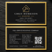 Roofer Roofing Service QR Code Professional Visitekaartje