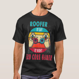 Roofer tegen dag door acht hardcore gamebeleving t-shirt