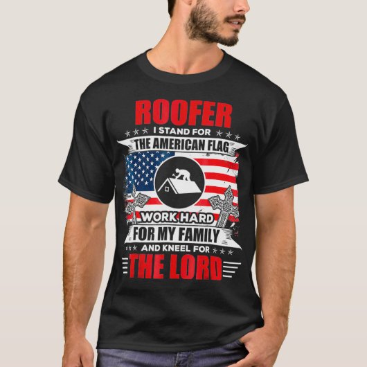 Roofer tshirt grappige dakdekker geschenken (Voorkant)