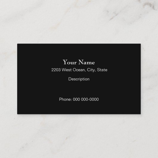 Roofer Visitekaartje Black (Achterkant)