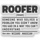 Roofer zelfstandig naamwoord definitie dakbedekkin sticker (Voorkant)