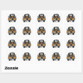 roofhond halloween spookkgift vierkante sticker (Vel)