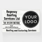 Roofing and Guttering Repairs Banner with Logo (Horizontaal)