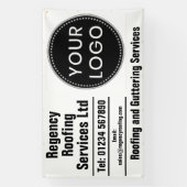 Roofing and Guttering Repairs Banner with Logo (Verticaal)
