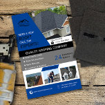 Roofing Business Blue Flyer<br><div class="desc">Ontworpen voor de eigenaar, manager of werknemer van het dakbedekkingsbedrijf. Alle tekst en foto's zijn 100% aanpasbaar. Dit product is een geweldige manier om uw bedrijf te promoten en verkoop te genereren. Door 1Bizchoice (gereserveerde rechten).</div>