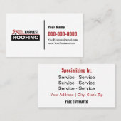 Roofing Business Cards Visitekaartje (Voorkant / Achterkant)
