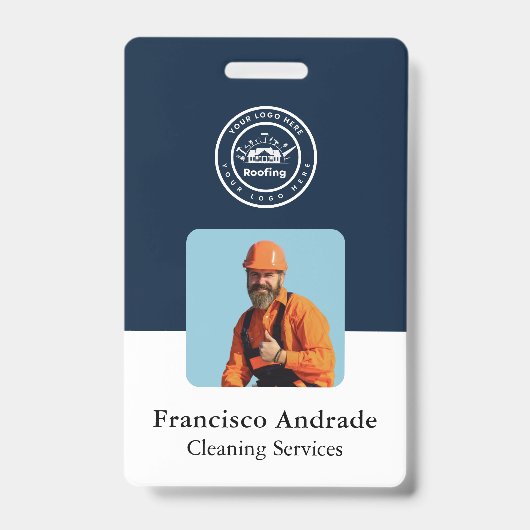 Roofing Company | Custom Logo Services Badge (Voorkant)