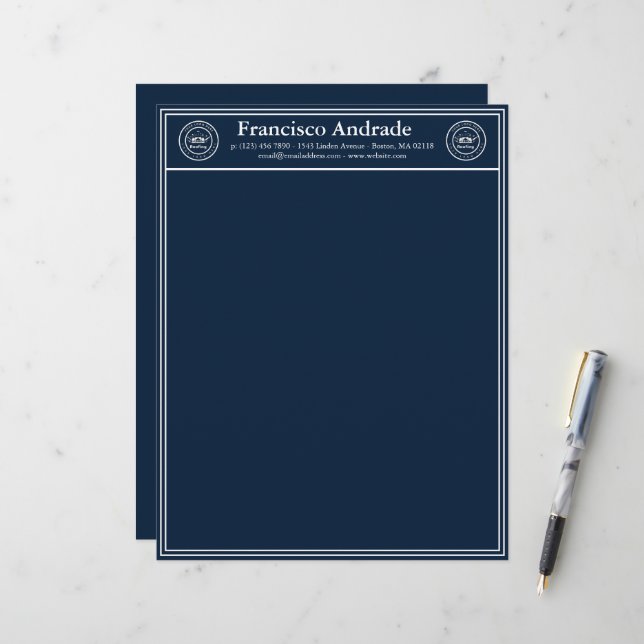 Roofing Company | Custom Logo Services Briefhoofd (Voorkant / Achterkant in situ)