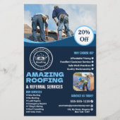 Roofing Company | Custom Logo Services Flyer (Voorkant)