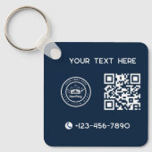 Roofing Company | Custom Logo Services Sleutelhanger (Voorkant)