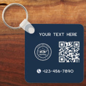 Roofing Company | Custom Logo Services Sleutelhanger (Voorkant)