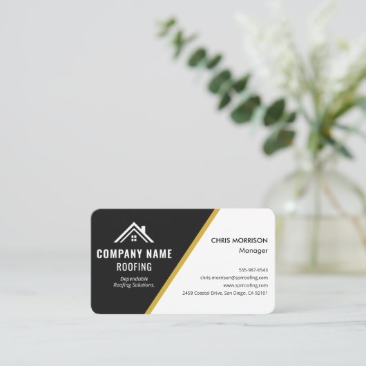 Roofing Construction Visitekaartje (Staand voorkant)