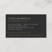 Roofing Roofer Construction Modern Black Gold Visitekaartje (Achterkant)