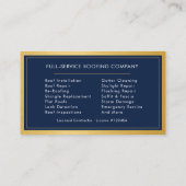 Roofing Roofer Construction Services Navy Blue Visitekaartje (Achterkant)
