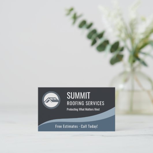 Roofing Roofer QR Code Professional  Visitekaartje (Staand voorkant)