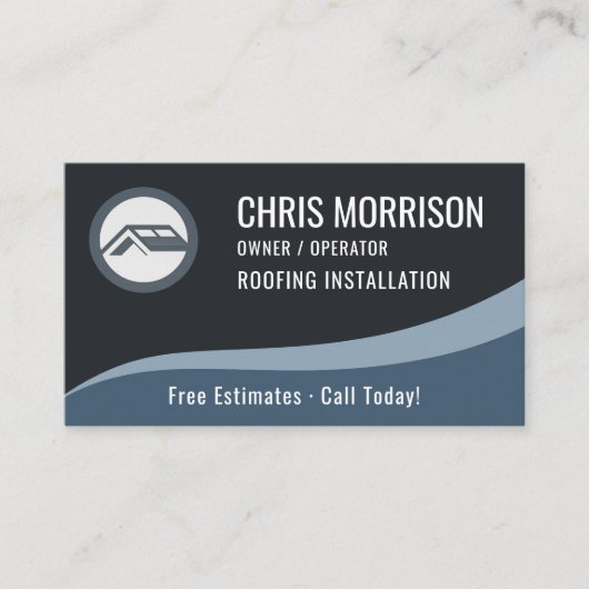 Roofing Roofer QR Code Visitekaartje (Voorkant)