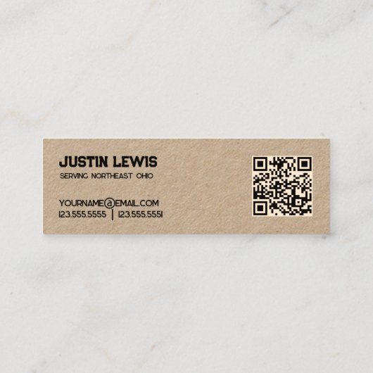 Roofing Siding QR Mini Visitekaartje (Achterkant)