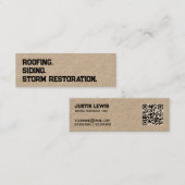 Roofing Siding QR Mini Visitekaartje (Voorkant / Achterkant)
