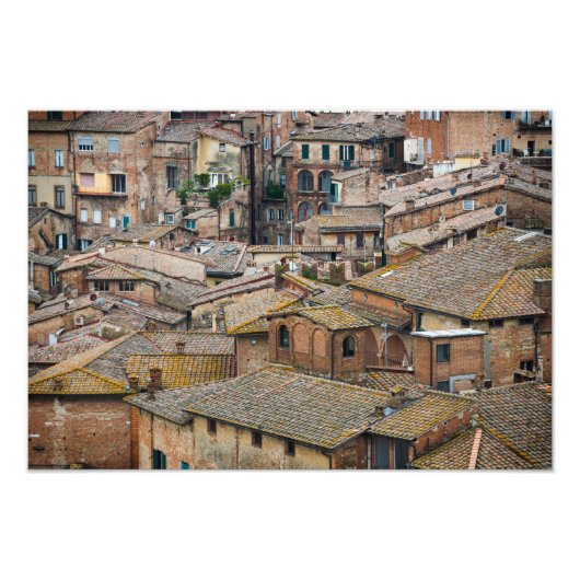 Roofs in Siena fotoprint Foto Afdruk (Voorkant)