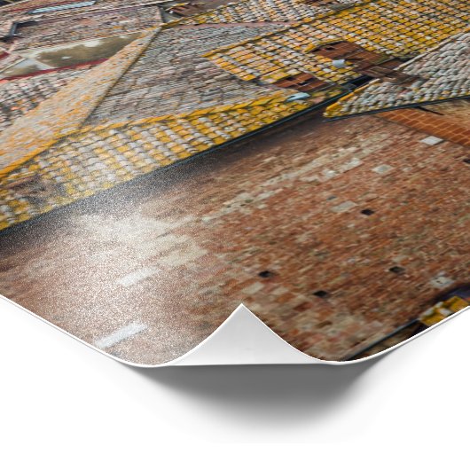 Roofs in Siena fotoprint Foto Afdruk (Hoek)