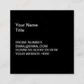 Roofservice Black Core Square-Visitekaartje Vierkante Visitekaartje (Achterkant)