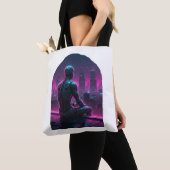 Rooftop Android City Gaze Tee Tote Bag (Dichtbij)