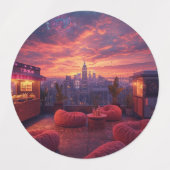 Rooftop Beats en Sunset Treats Labels (Design 1)