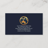 Rooftop Blue Faucet Plumber Service Visitekaartje (Achterkant)