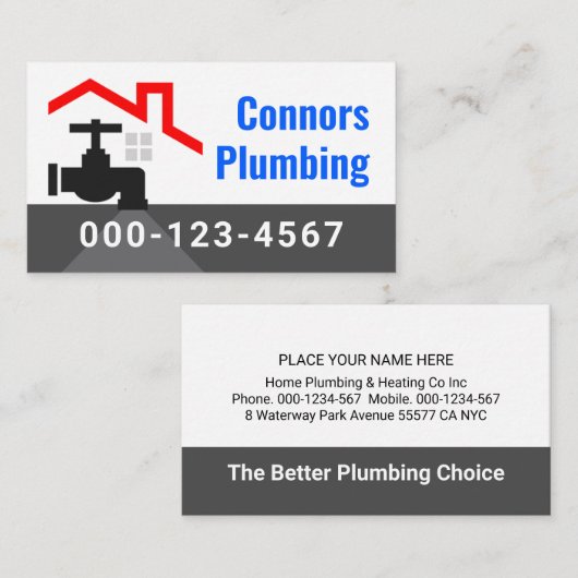 Rooftop Building With Leaking Faucet Visitekaartje (Voorkant / Achterkant)