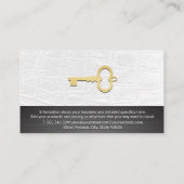 Rooftop City-Logo | Leder | Skeletsleutel Visitekaartje (Achterkant)