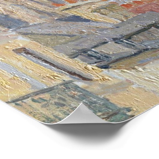 Rooftop Cityscape  schilderij Poster (Hoek)