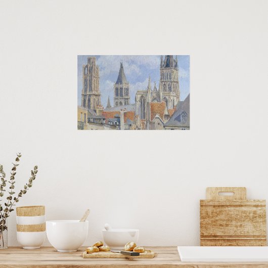 Rooftop Cityscape  schilderij Poster (Keuken)