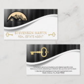 Rooftop en stad | Metallic | goudskeletsleutel Visitekaartje (Voorkant / Achterkant)