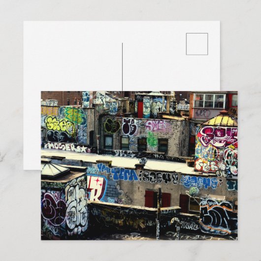 Rooftop Grafitti in New York City Briefkaart (Voorkant / Achterkant)