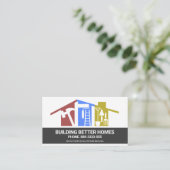 Rooftop Layers Handyman Tools Building Visitekaartje (Staand voorkant)