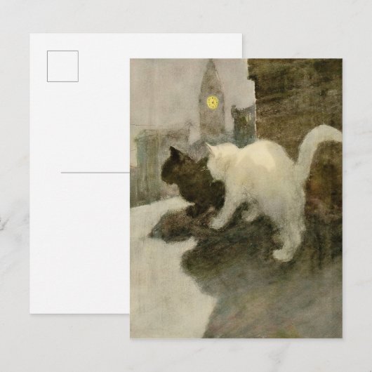  Rooftop London City Cats Aankondigingskaart (Voorkant / Achterkant)