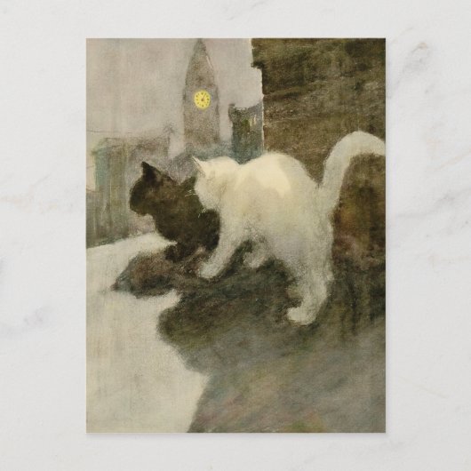  Rooftop London City Cats Aankondigingskaart (Voorkant)